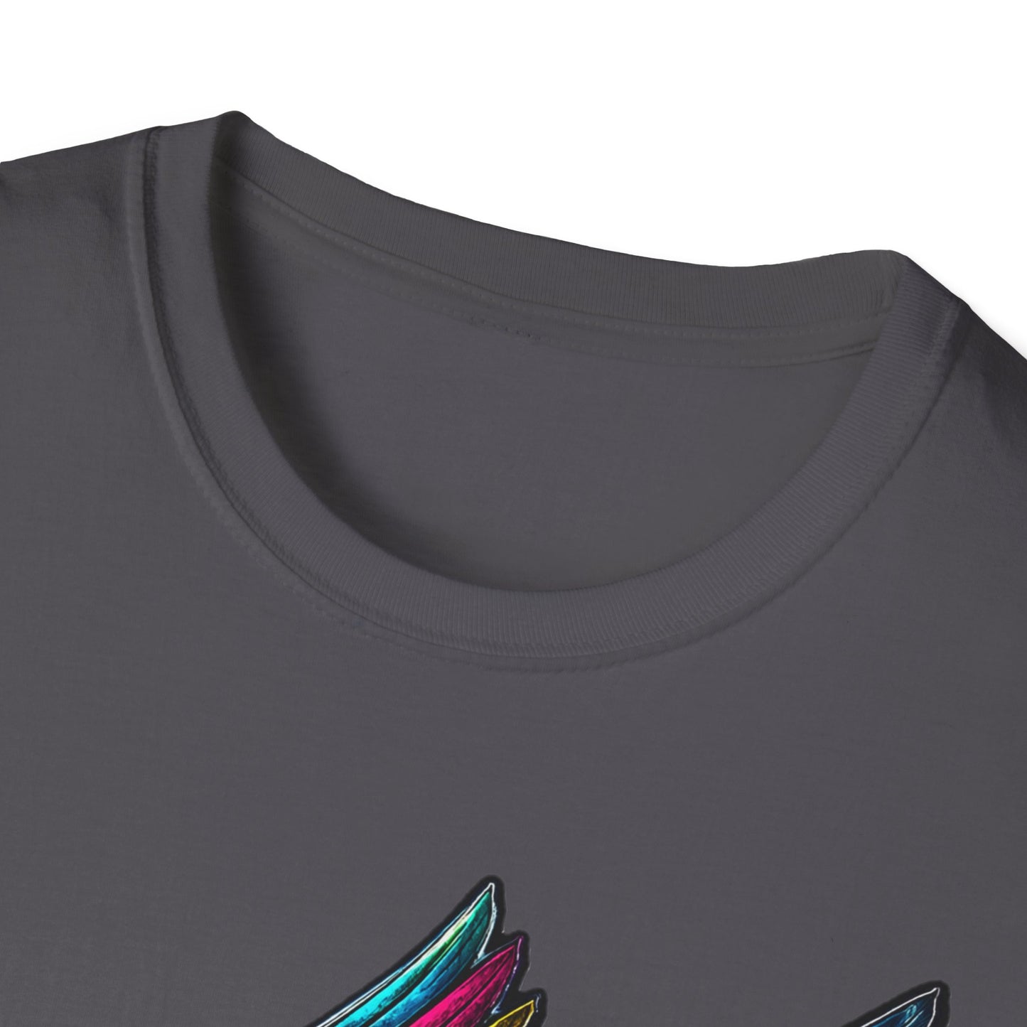 Far Offroad Skull Tee — Colorful Winged Skull Graphic T-Shirt