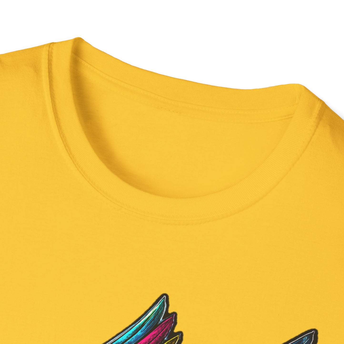Far Offroad Skull Tee — Colorful Winged Skull Graphic T-Shirt