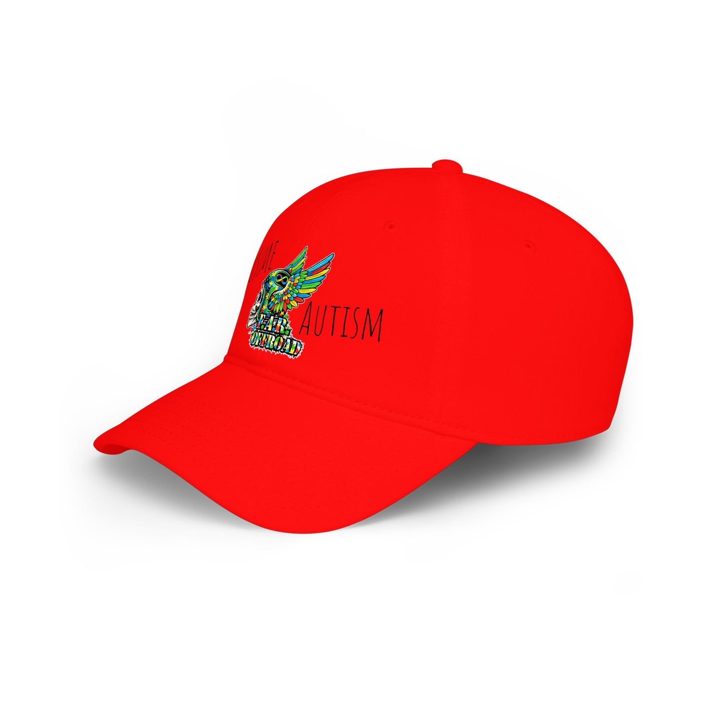 Autism Awareness Low Profile Baseball Cap - Colorful Puzzle Wing Design