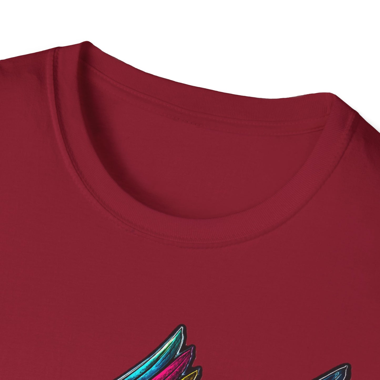 Far Offroad Skull Tee — Colorful Winged Skull Graphic T-Shirt