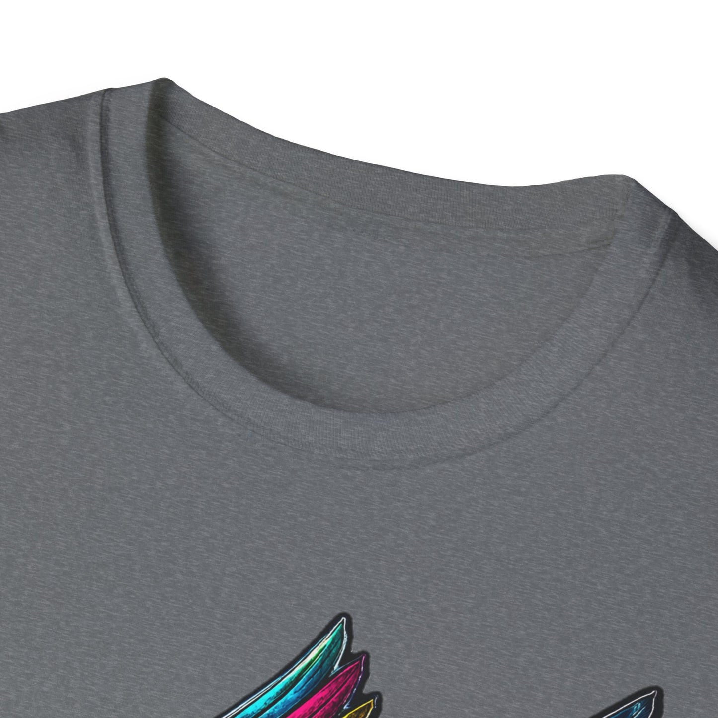 Far Offroad Skull Tee — Colorful Winged Skull Graphic T-Shirt