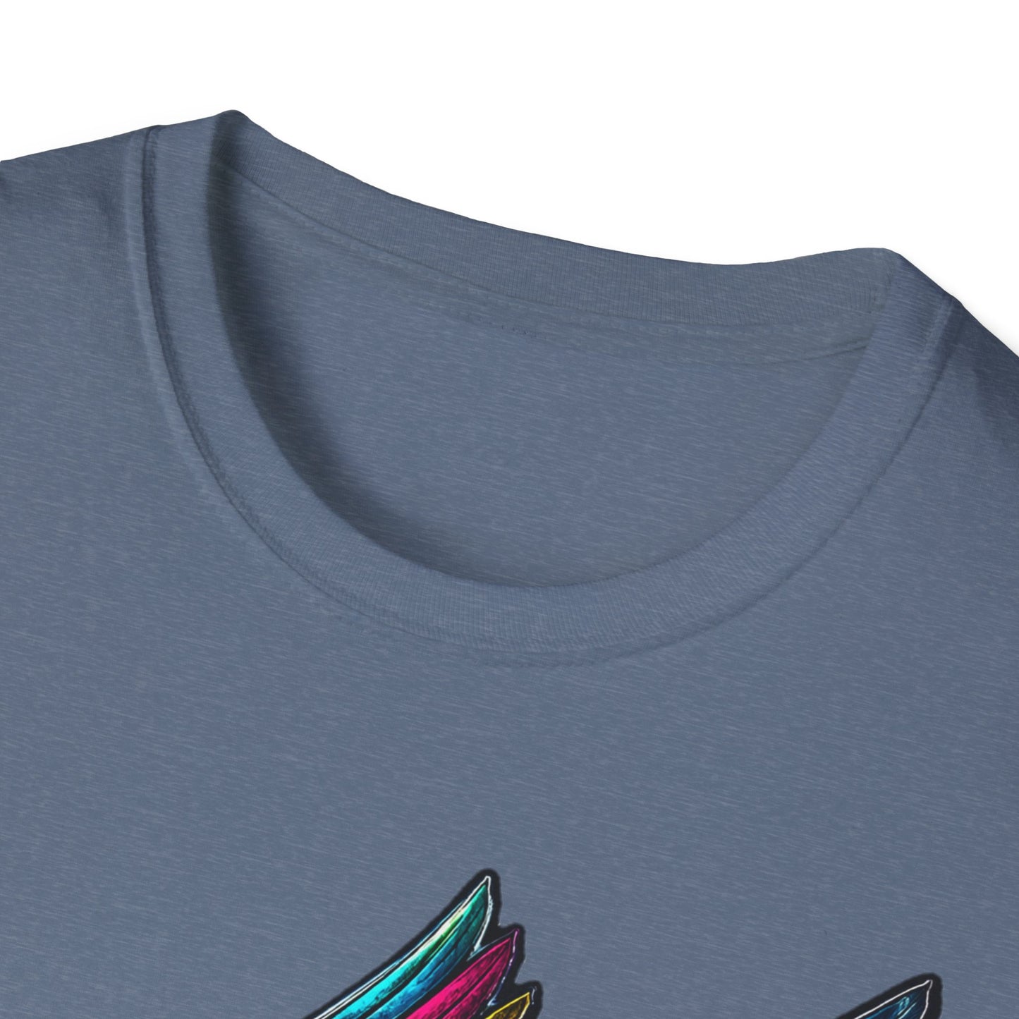 Far Offroad Skull Tee — Colorful Winged Skull Graphic T-Shirt
