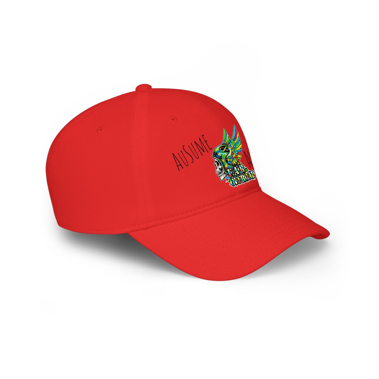 Autism Awareness Low Profile Baseball Cap - Colorful Puzzle Wing Design