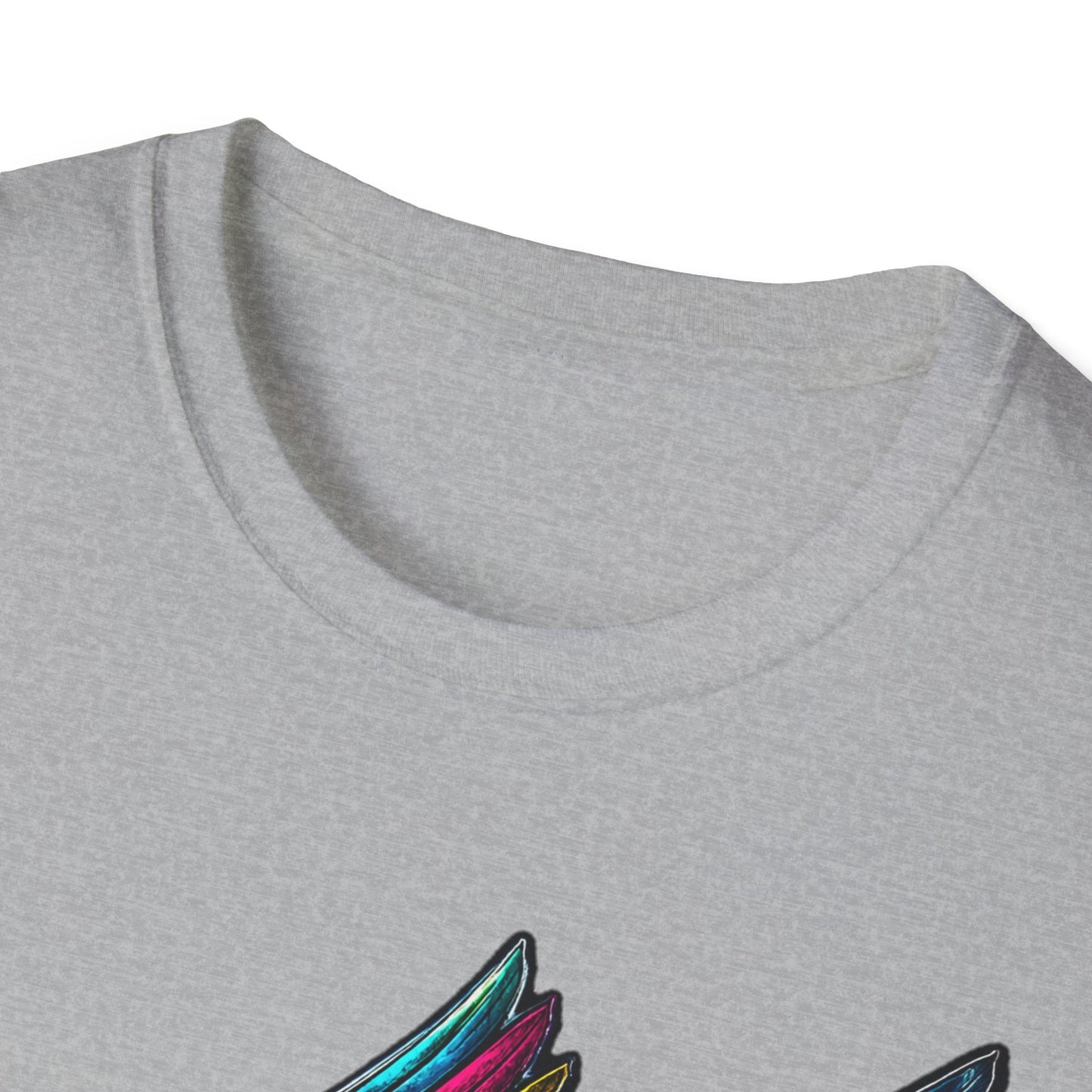 Far Offroad Skull Tee — Colorful Winged Skull Graphic T-Shirt