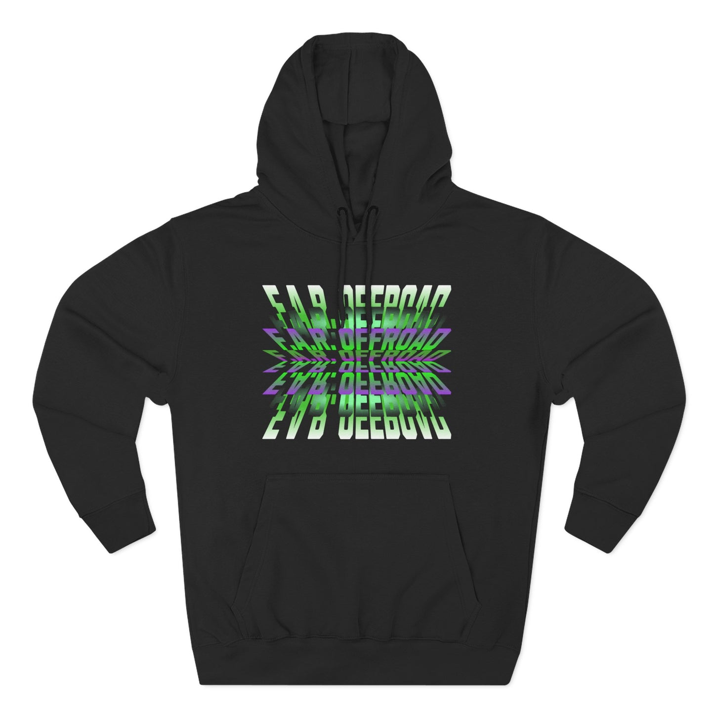 Three-Panel Fleece Hoodie — Automotive Custom Shop Graphic Hoodie (Custom: Cages Bumpers Kickers...)