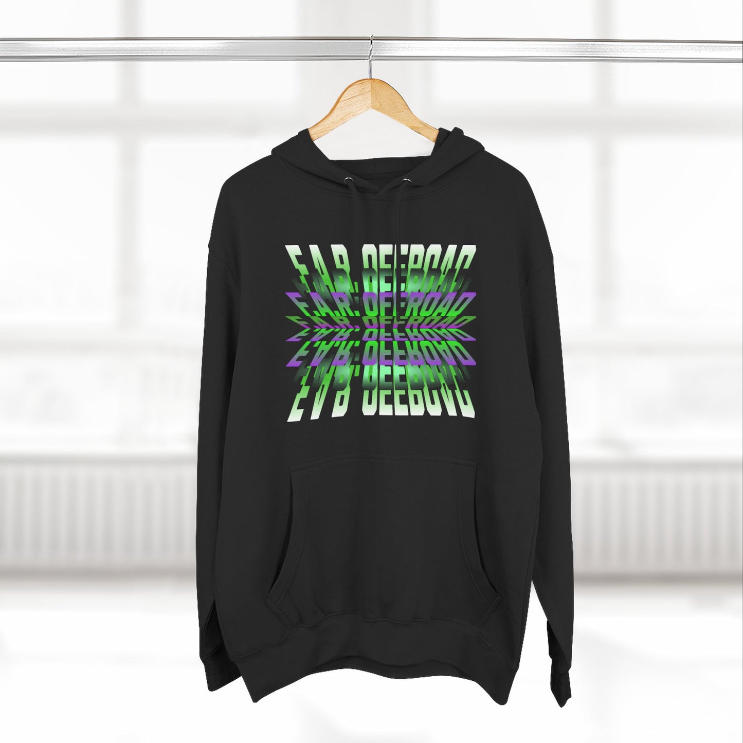 Three-Panel Fleece Hoodie — Automotive Custom Shop Graphic Hoodie (Custom: Cages Bumpers Kickers...)