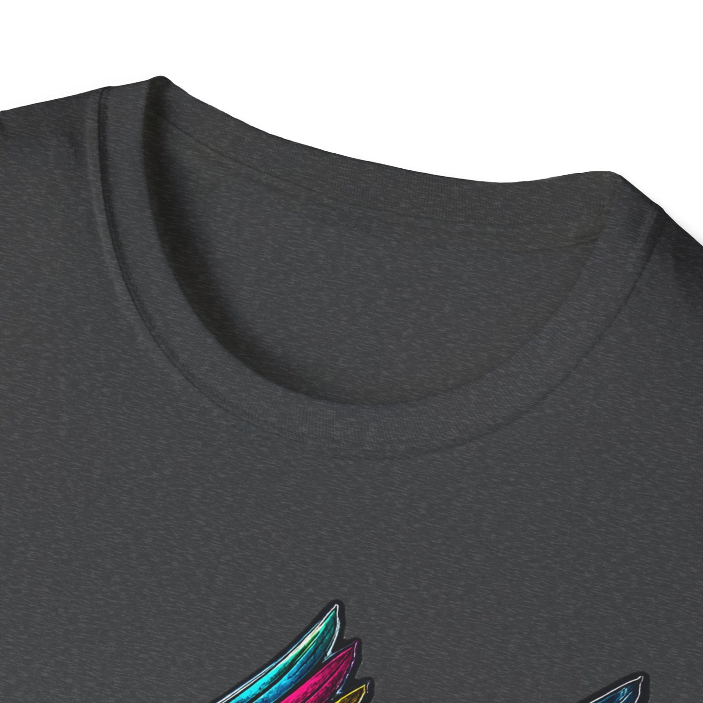 Far Offroad Skull Tee — Colorful Winged Skull Graphic T-Shirt