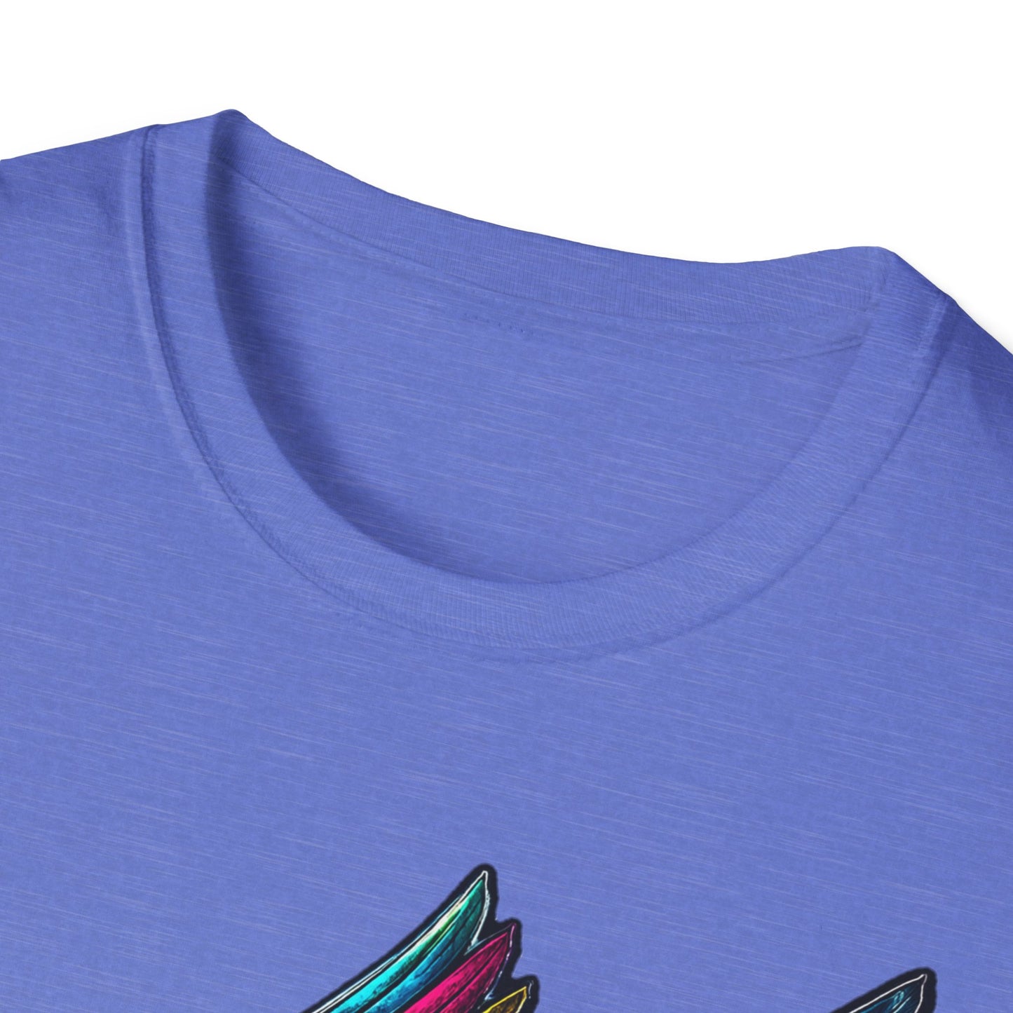 Far Offroad Skull Tee — Colorful Winged Skull Graphic T-Shirt